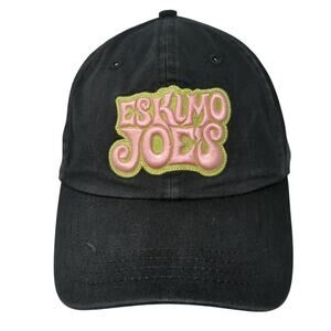 Eskimo Joe's Slideback Baseball Cap Black One Size Adjustable Embroidered Cotton